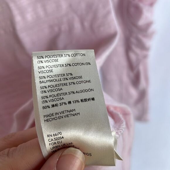 FREE PEOPLE We The Free Natasha Ruched Long Sleeve Top in Blush Pink Small - Picture 7 of 9